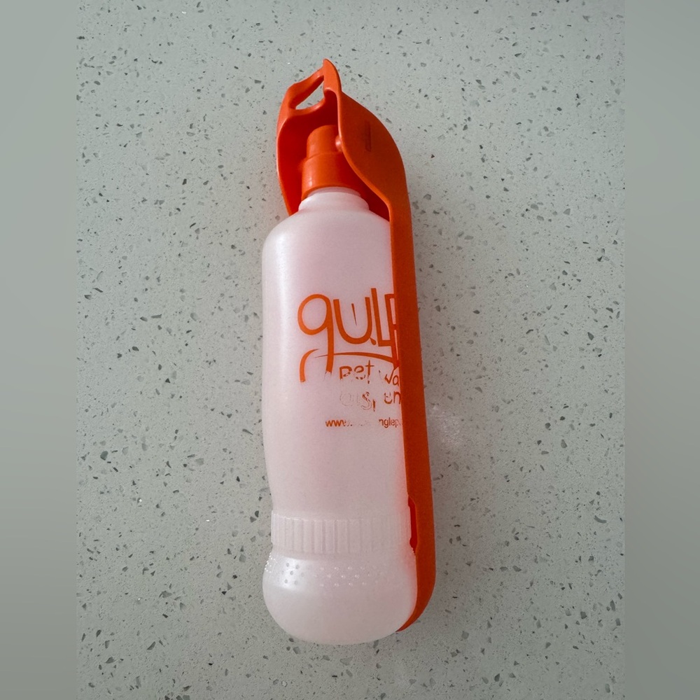 Pet Orange and White Portable Water Bottle